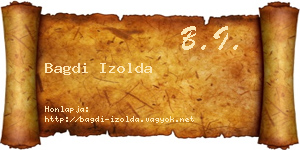 Bagdi Izolda névjegykártya